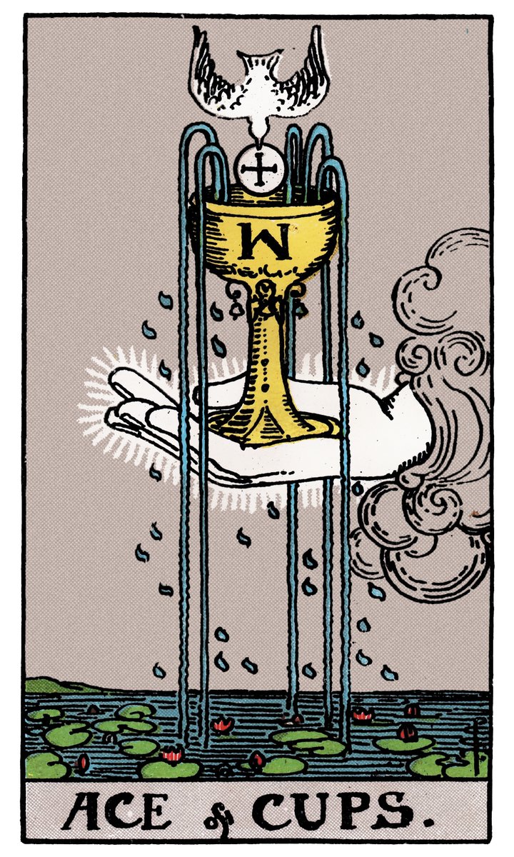 Ace of Cups — William Rider & Sons tarot card