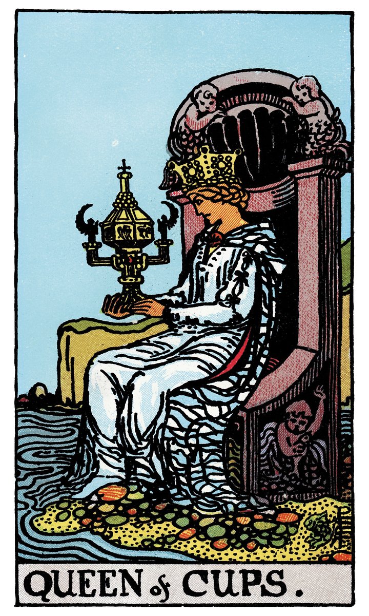 Queen of Cups — William Rider & Sons tarot card