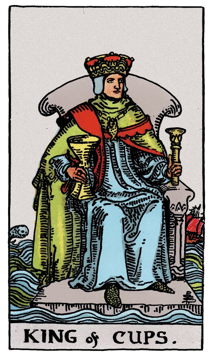 King of Cups — William Rider & Sons tarot card