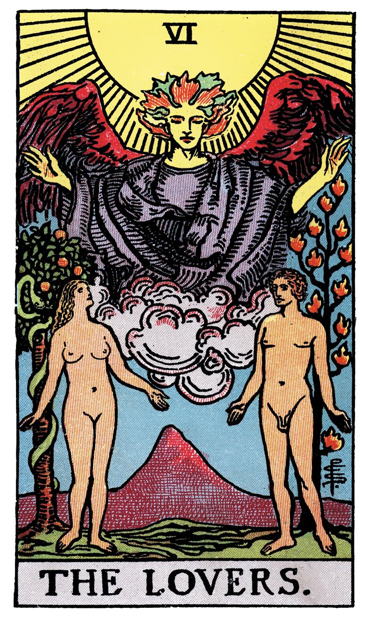 The Lovers — William Rider & Sons tarot card