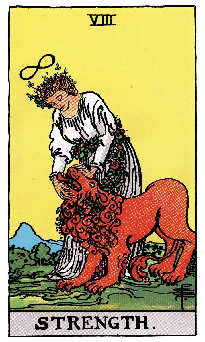Strength — William Rider & Sons tarot card