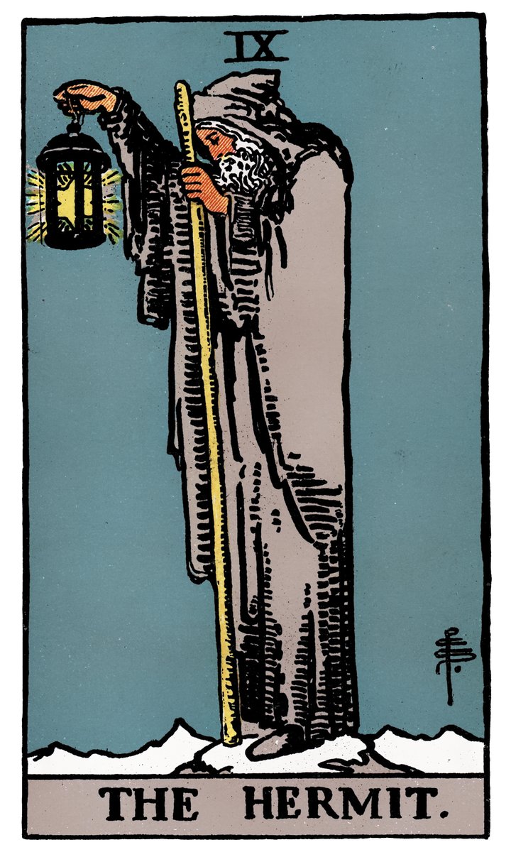 The Hermit — William Rider & Sons tarot card