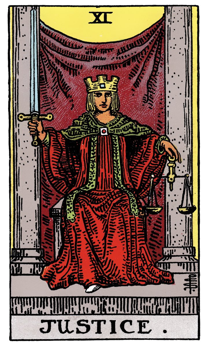 Justice — William Rider & Sons tarot card