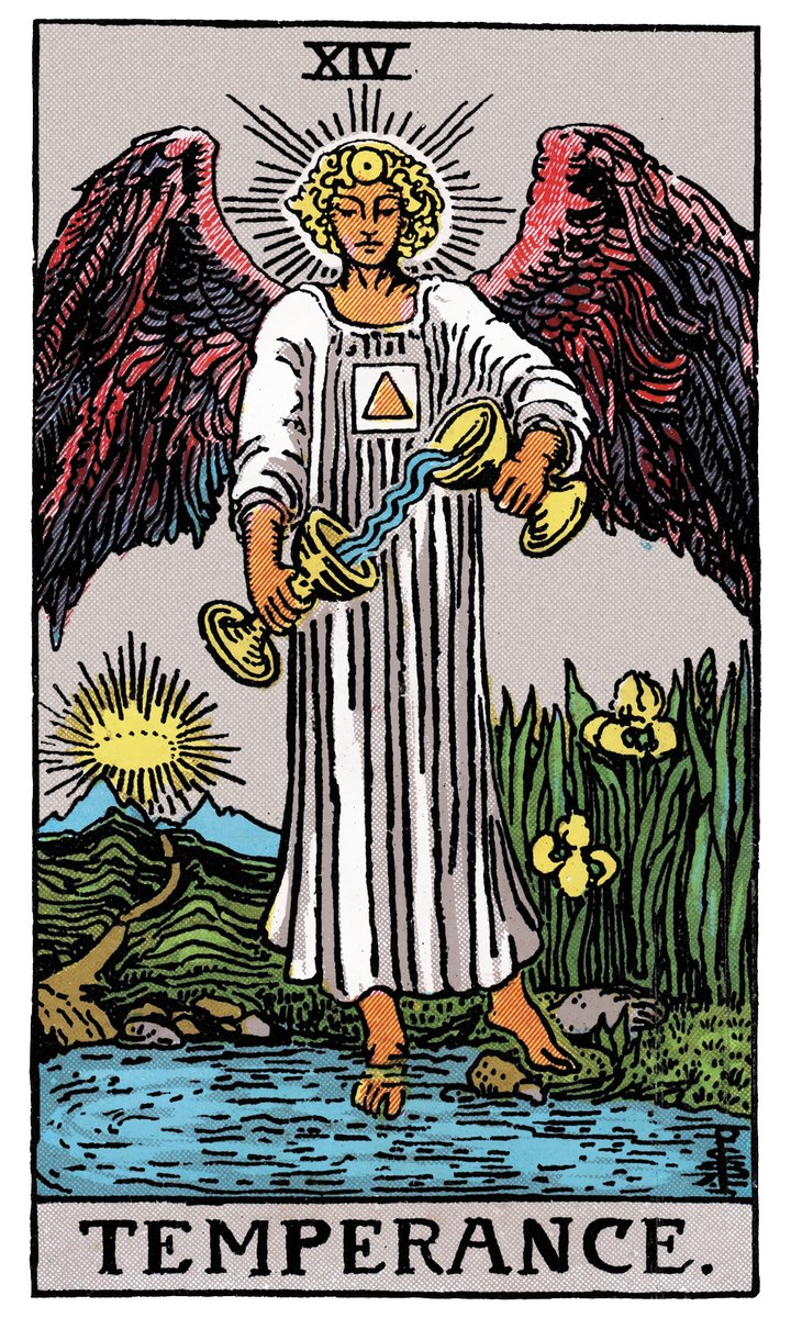 Temperance — William Rider & Sons tarot card