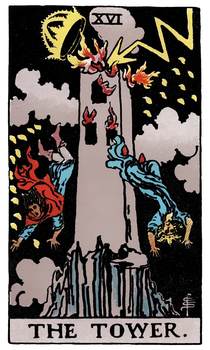 The Tower — William Rider & Sons tarot card