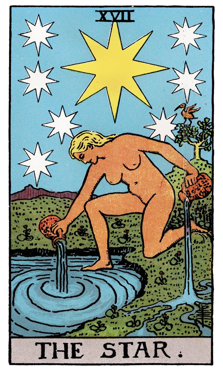 The Star — William Rider & Sons tarot card