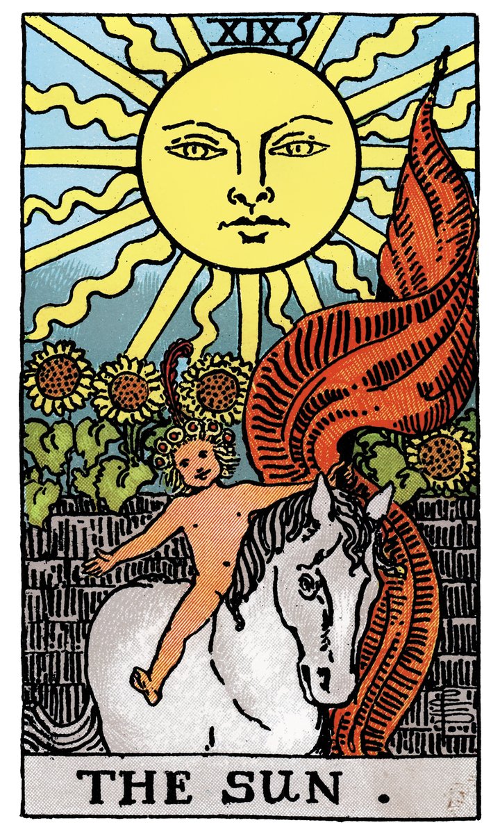 The Sun — William Rider & Sons tarot card