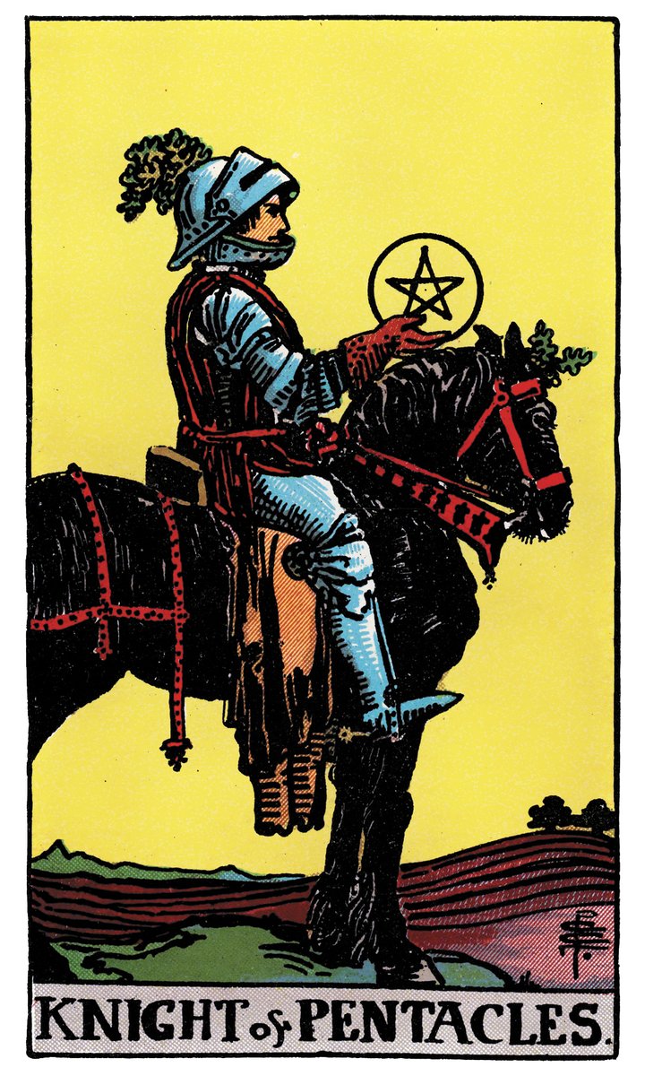 Knight of Pentacles — William Rider & Sons tarot card