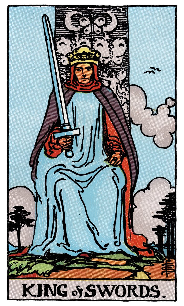King of Swords — William Rider & Sons tarot card