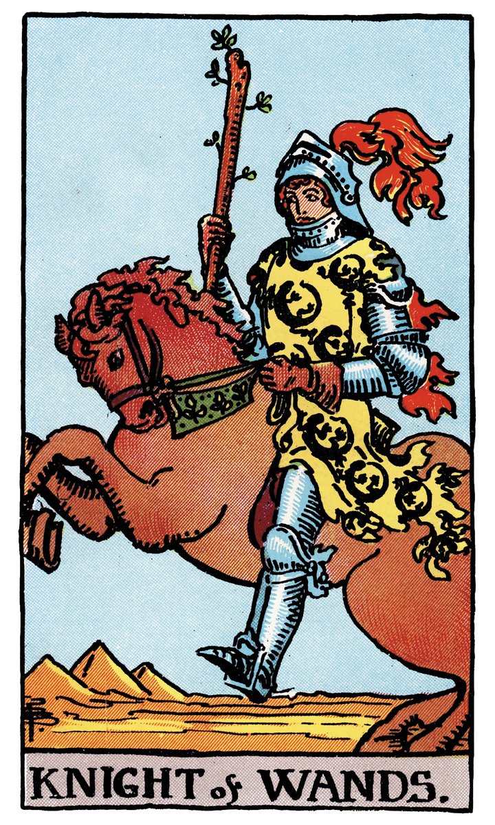 Knight of Wands — William Rider & Sons tarot card